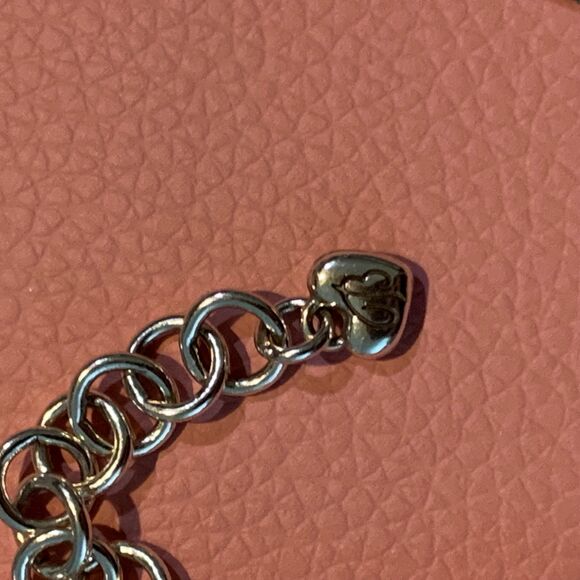 Brighton FONTAINE SPIN Crystal Silver Double Circle Pendant Necklace - Picture 6 of 6